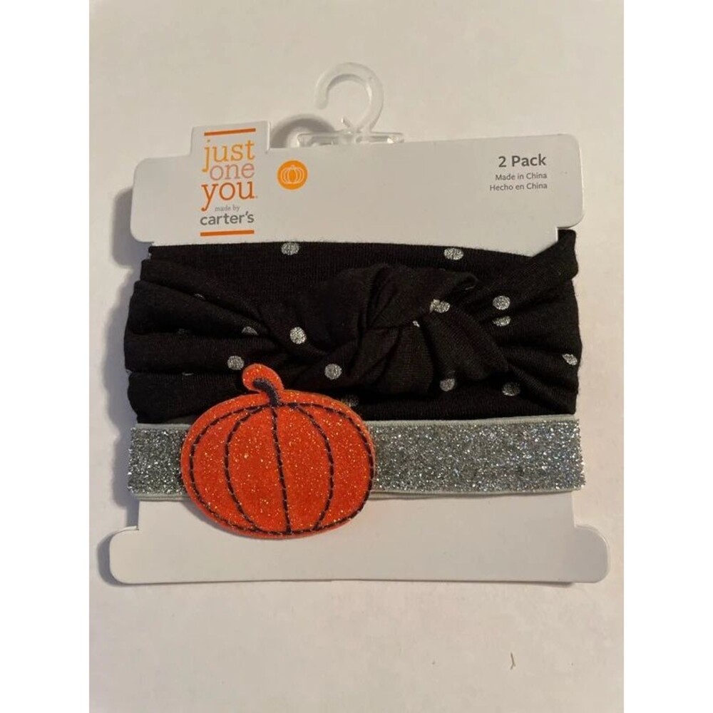 Just One You by Carters 2pk Fall Pumpkin infant headbands